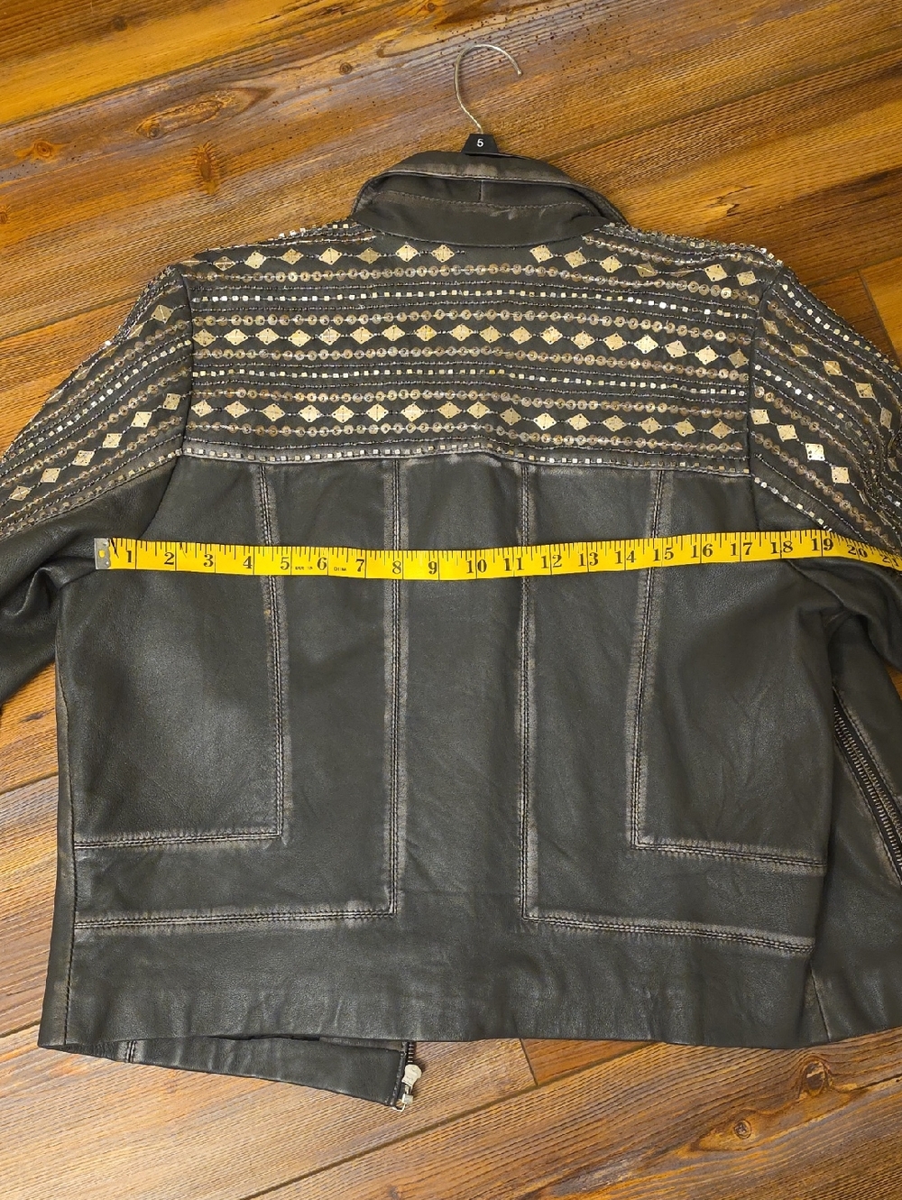 Beaded Leather Jacket Idyllwind - Picture 7 of 11